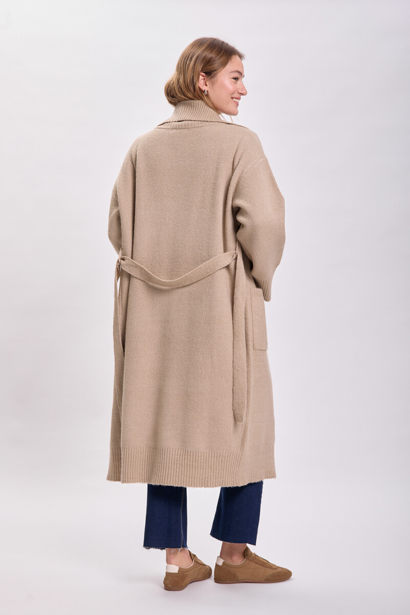 Cardigan punto Beige
