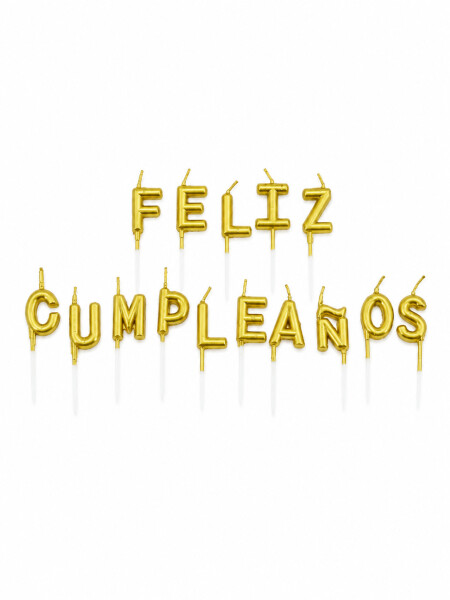 VELAS FELIZ CUMPLEAÑOS DORADO