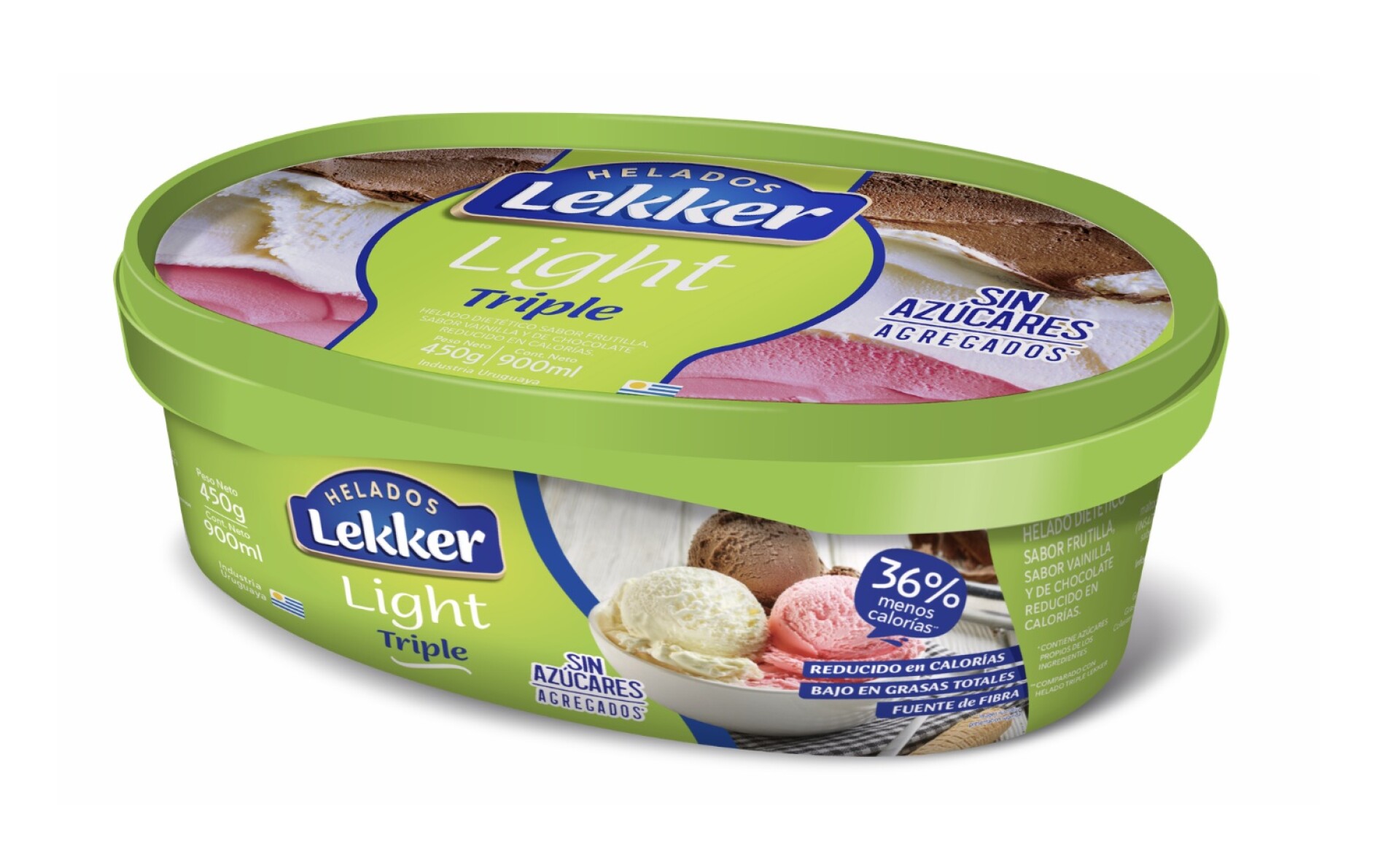 HELADO LIGHT TRIPLE 900ML +SOLO PDE O WEB+ 