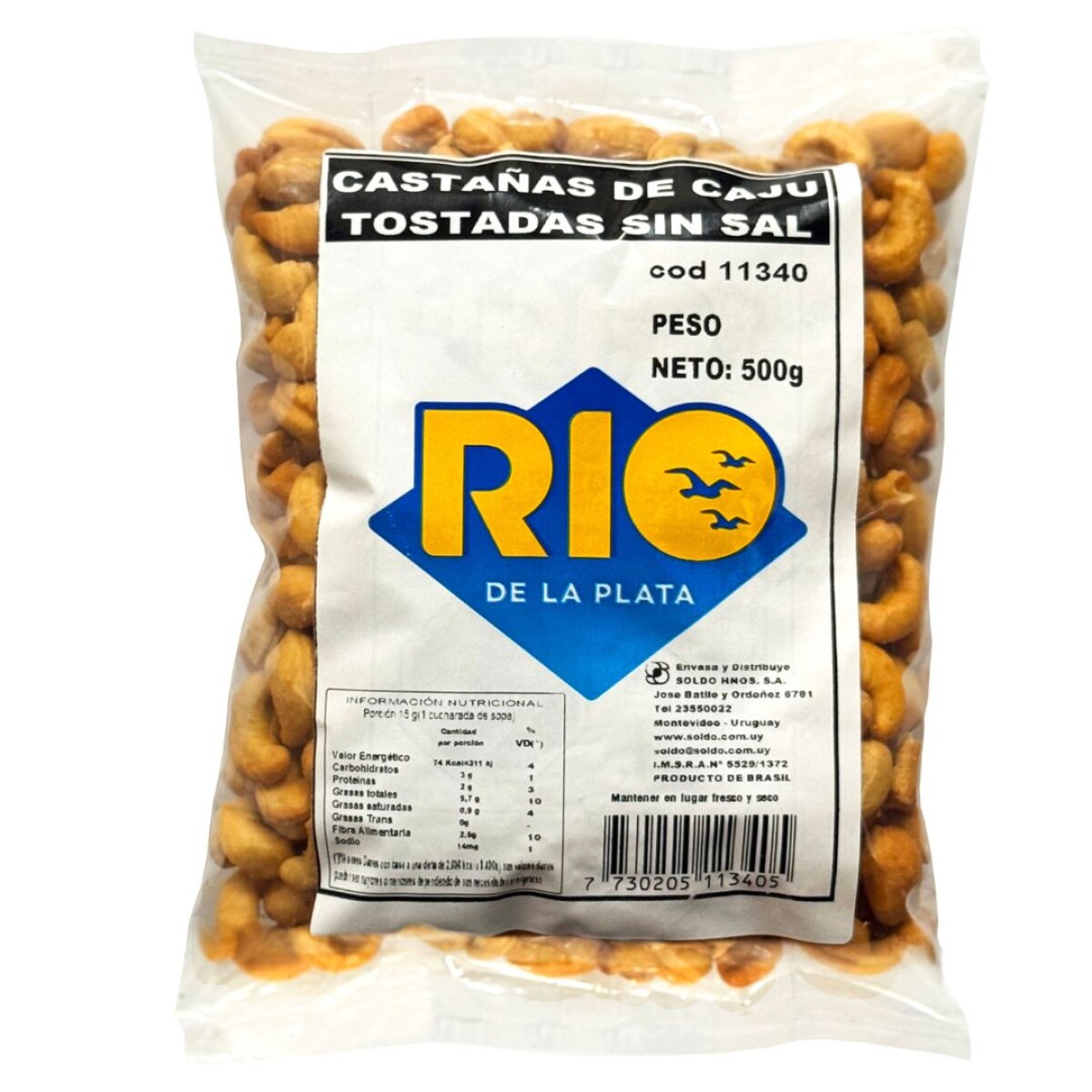 CASTAÑAS DE CAJU S/SAL RIO DE LA PLATA 500 GR 