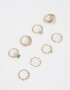 Sets Anillos Sello Set De Anillos Con Sello - Dorado