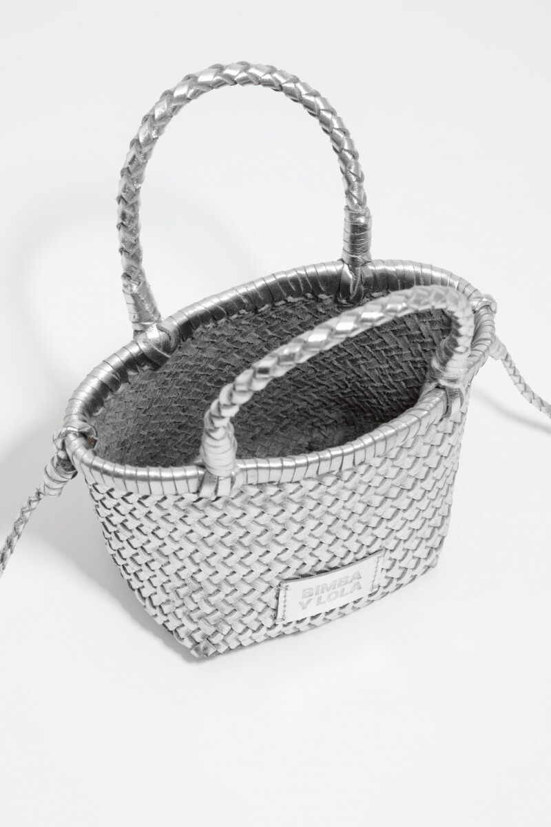 BOLSO MINI TRENZADA Plata