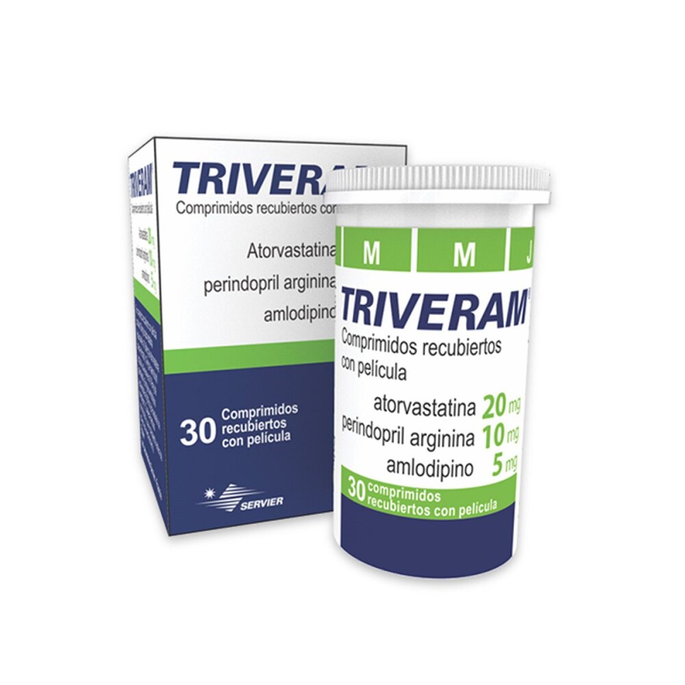 TRIVERAM 20MG/10MG/5MG. CJ X 30 COMP. RE única