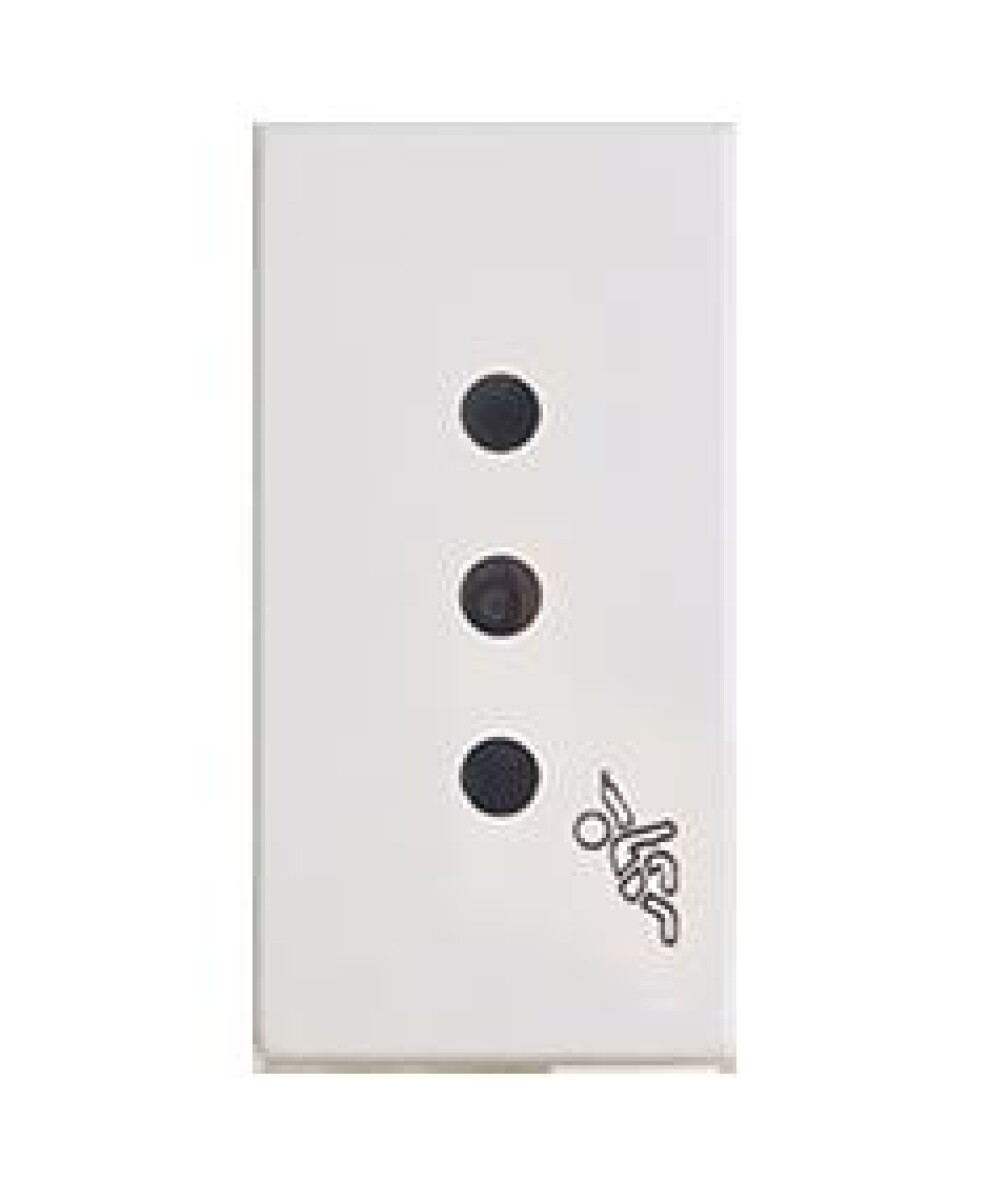MODULO TOMA CORRIENTE C/TIERRA Y SEGURO BLANCO 10A 250V PRESTA 710135 