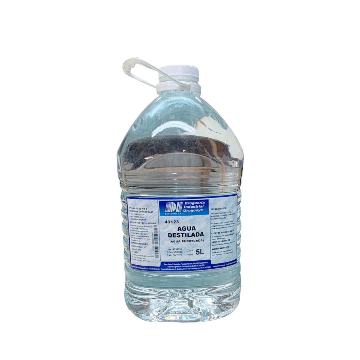 agua destilada, 4l