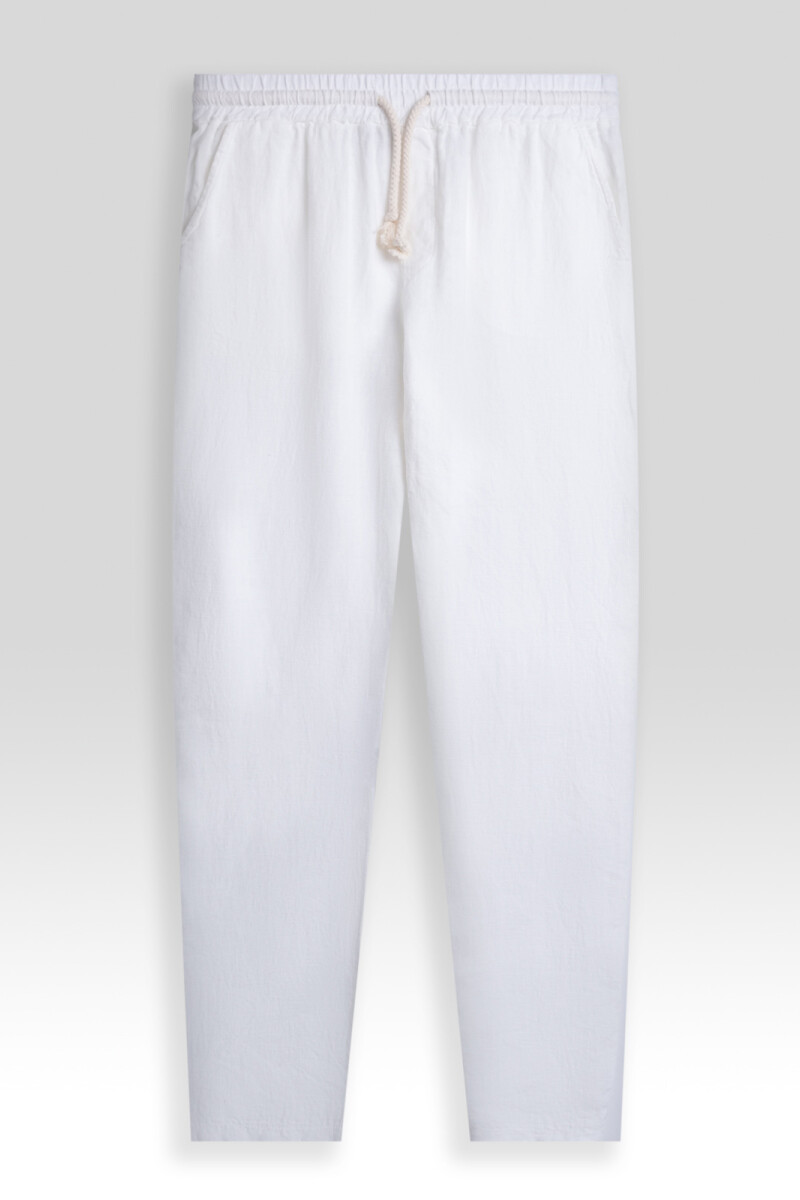 PREMIUM LINEN PANTS White