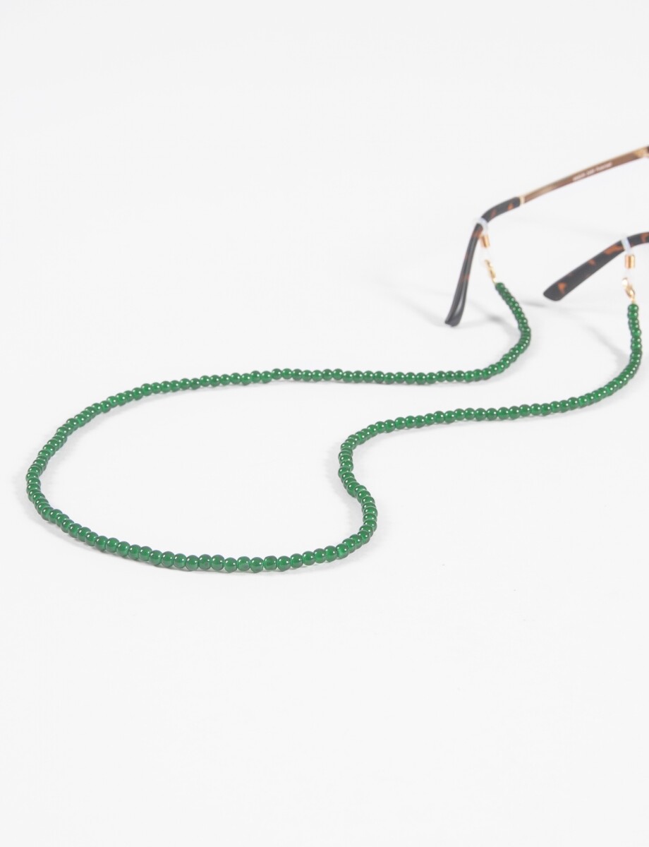 Correa de lentes borlas vidrio - verde 