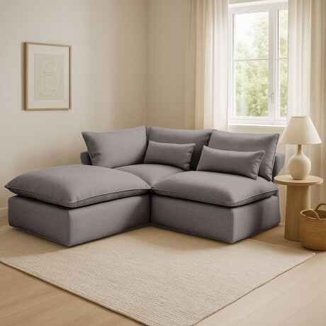 Sofá modular WELL GRIS - 4 CUERPOS