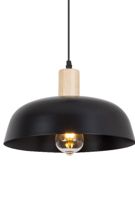 Colgante Para Techo En Madera Y Metal Negro
