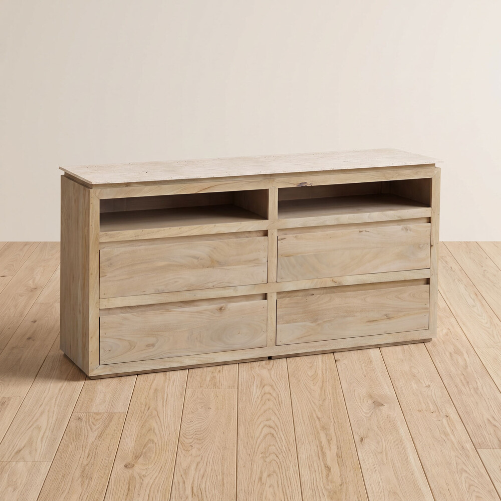 CÓMODA 4 CAJONES MADERA-Y-MARMOL VENUS