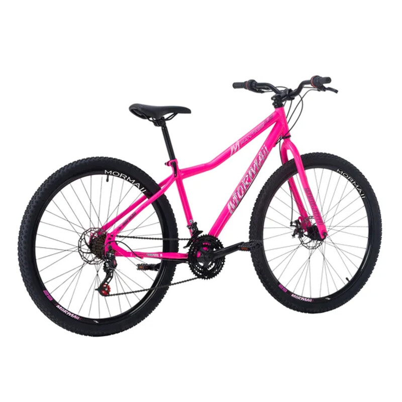 BICICLETA MORMAII ARO 29 MTB 21V FEM FANTASY FRENO DISCO ROSA CHICLE Bicicleta Mormaii Aro 29 Mtb 21v Fem Fantasy Freno Disco Rosa Chicle