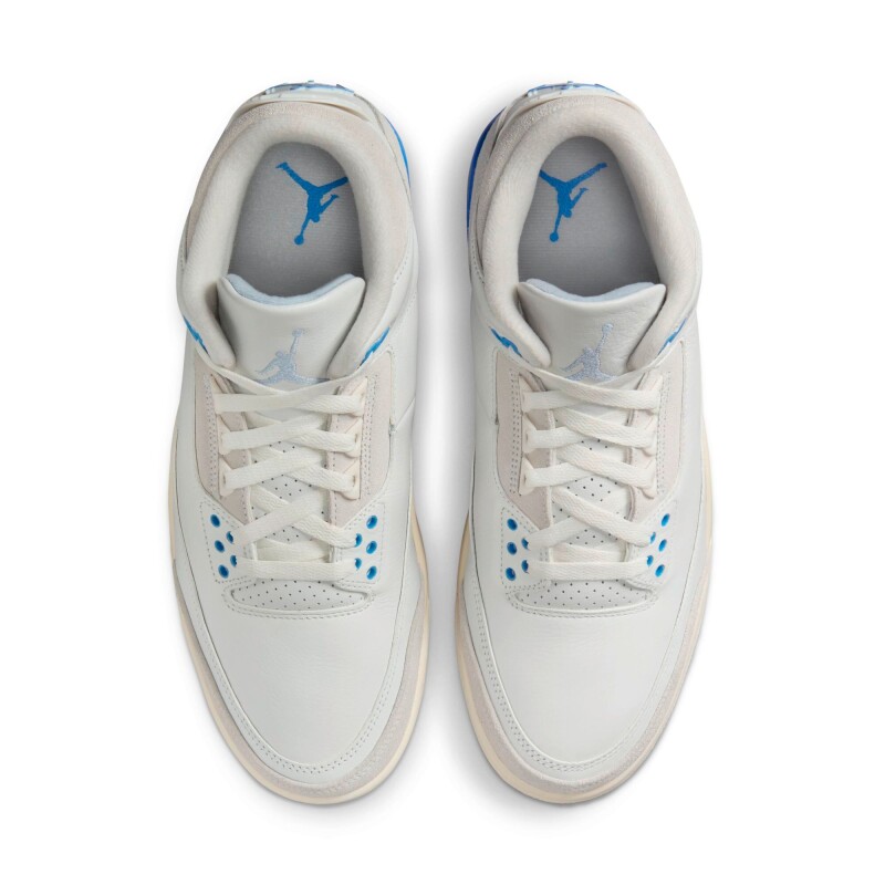 Championes Air Jordan 3 Retro de Hombre Blanco
