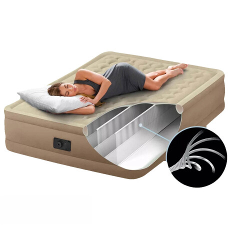 Colchón Sommier Intex 2p Eléctrico Respaldo Camping Inx064448