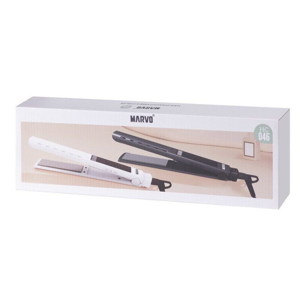 Planchita Pelo Marvo Plancha Alisador Cabello Titanio Led Variante Color Blanco