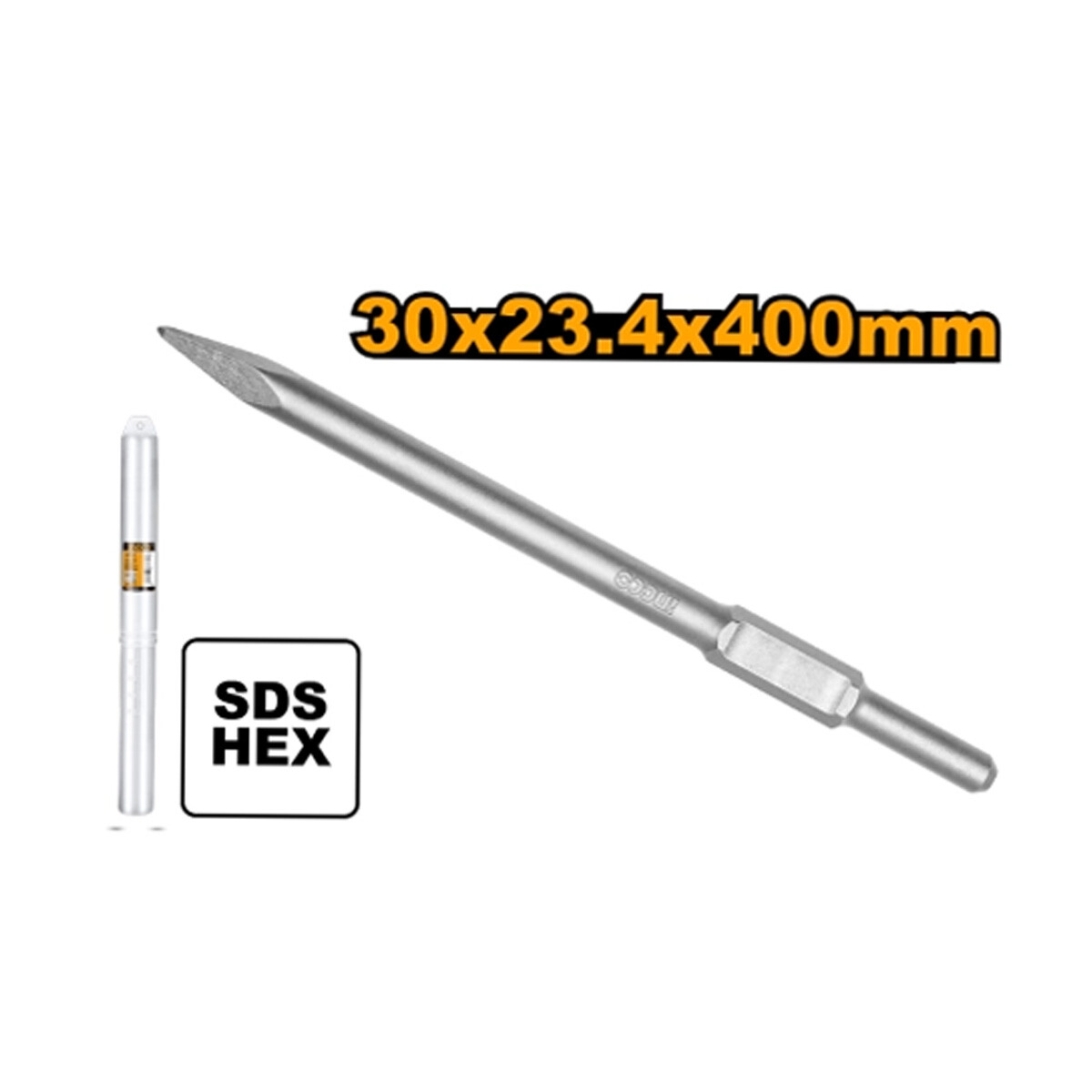 PUNTA ENCASTRE SDS HEX 30X400 MM INGCO DBC03340011 