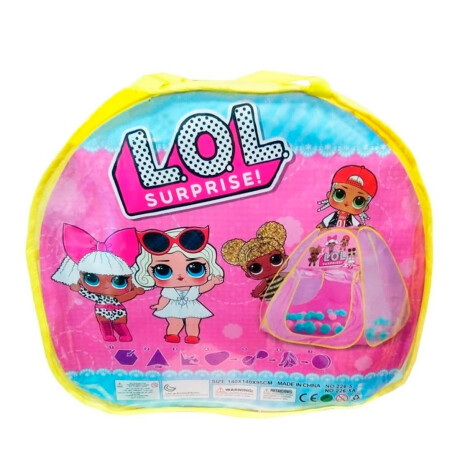 Casa Grande Lol P/niña Infantil Lona Plegable + Bolso Rosa