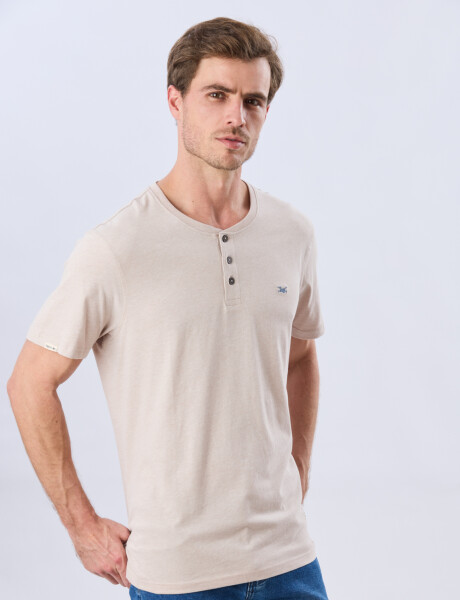 REMERA LISA DE ALGODÓN Beige