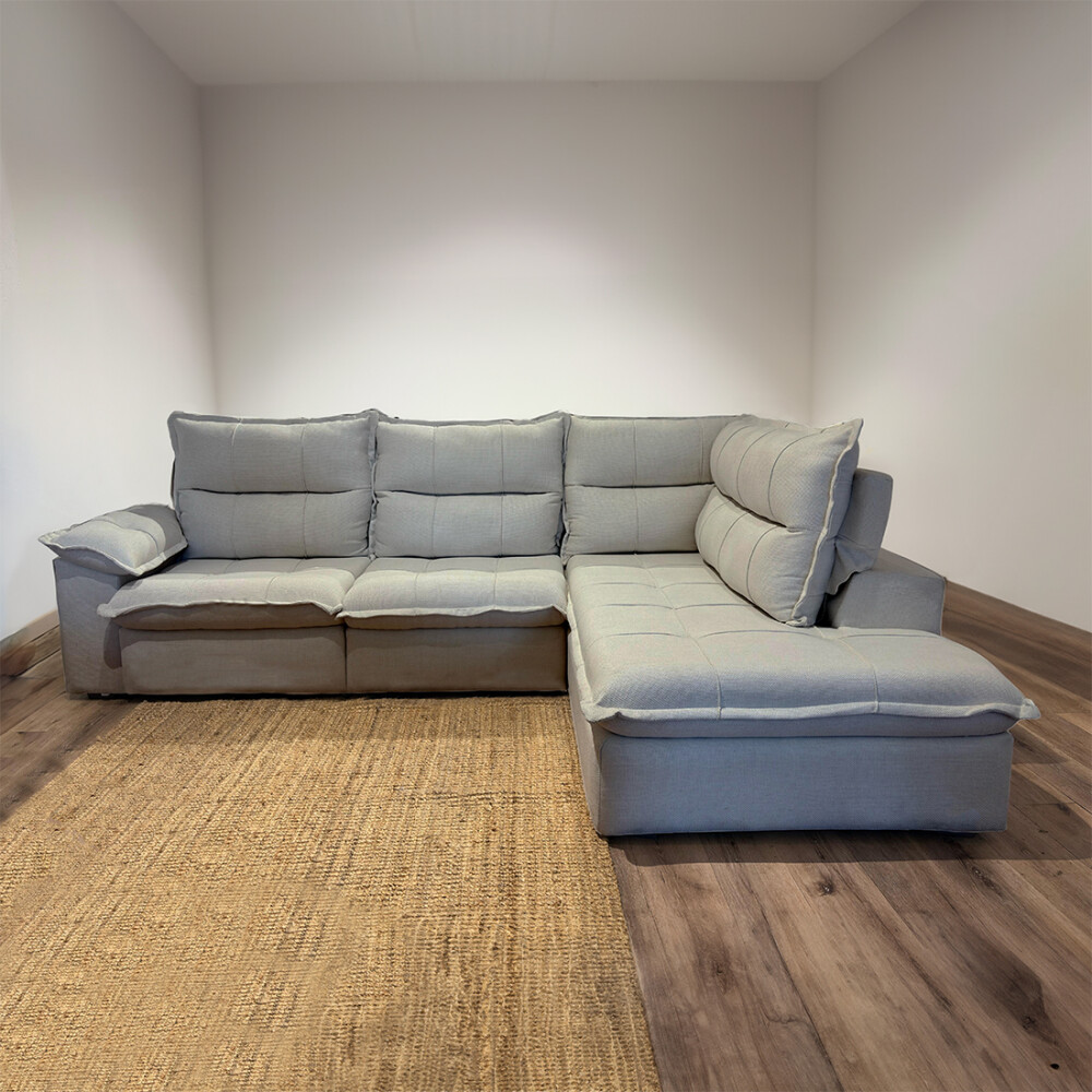 Sillón Cesky con Chaise Gris Izquierdo