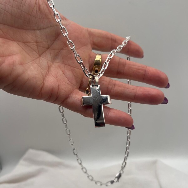 Conjunto cadena y cruz de plata 925 Conjunto cadena y cruz de plata 925