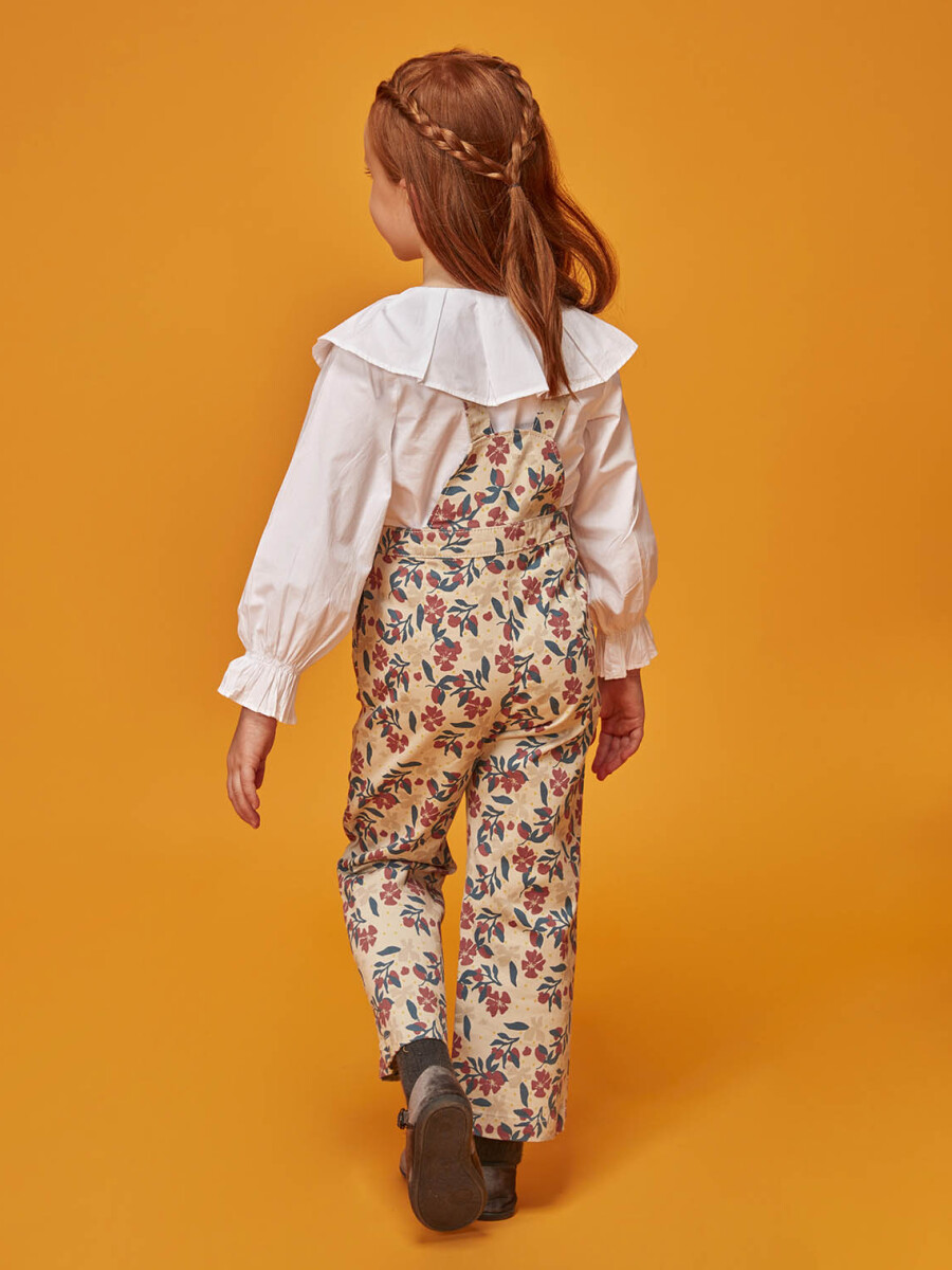 Blusa Cuello Petalos Blanco Optico