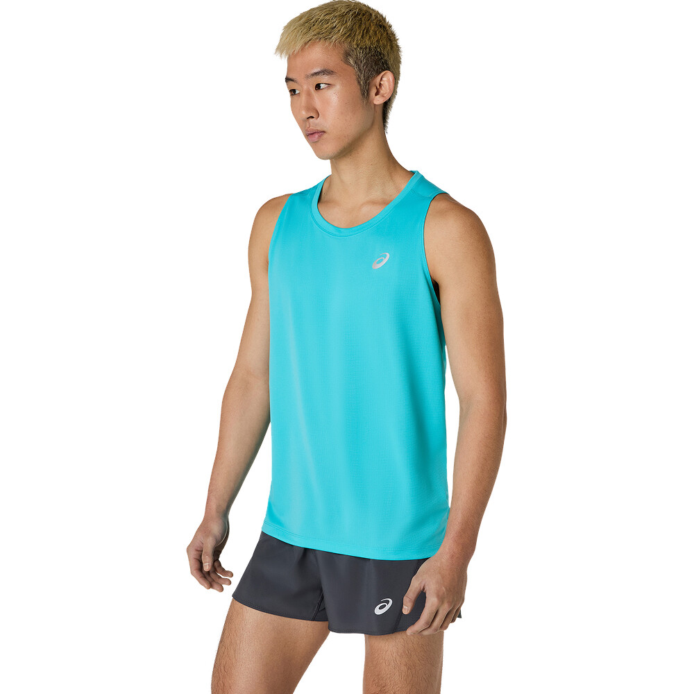 Bividi Running Asics Silver Singlet Hombre Energy Aqua