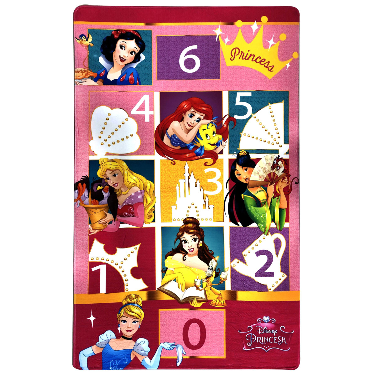 Alfombra con Memoria Princesas Disney 120 x 190 cm 