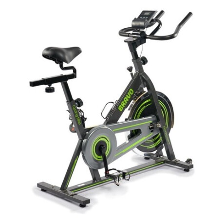 Bicicleta de spinning Bravo Sport con display y pedales ajustables Negro