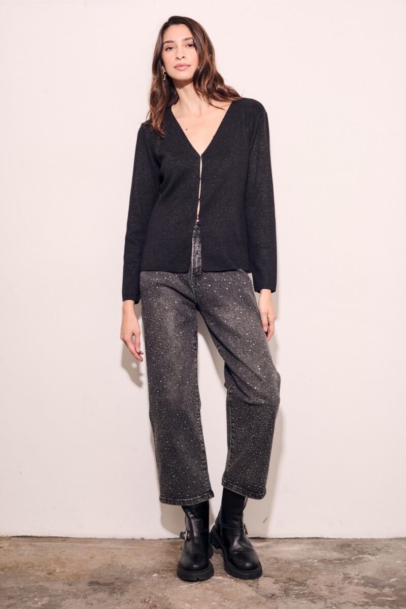 Cardigan Lurex Negro