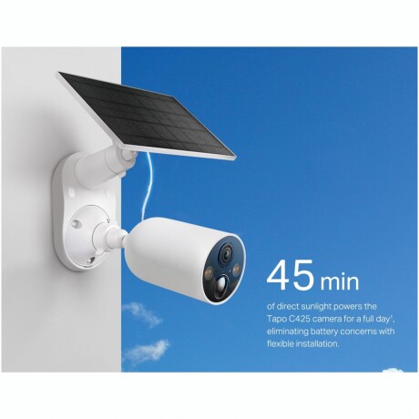 Kit Cámara De Seguridad Smart TAPO C425 2K Con Batería + Panel Solar Kit Cámara De Seguridad Smart TAPO C425 2K Con Batería + Panel Solar