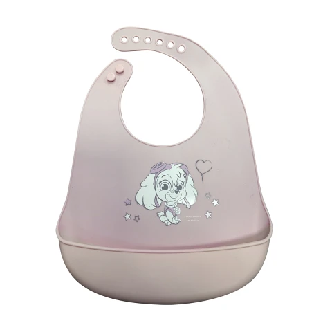 Babero Silicona para Bebés Mediano Paw Patrol 18,2 x 25,3 cm ROSA
