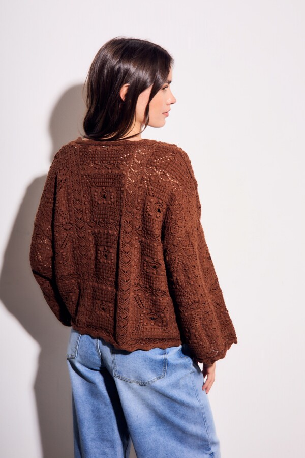 Sweater Textura Chocolate