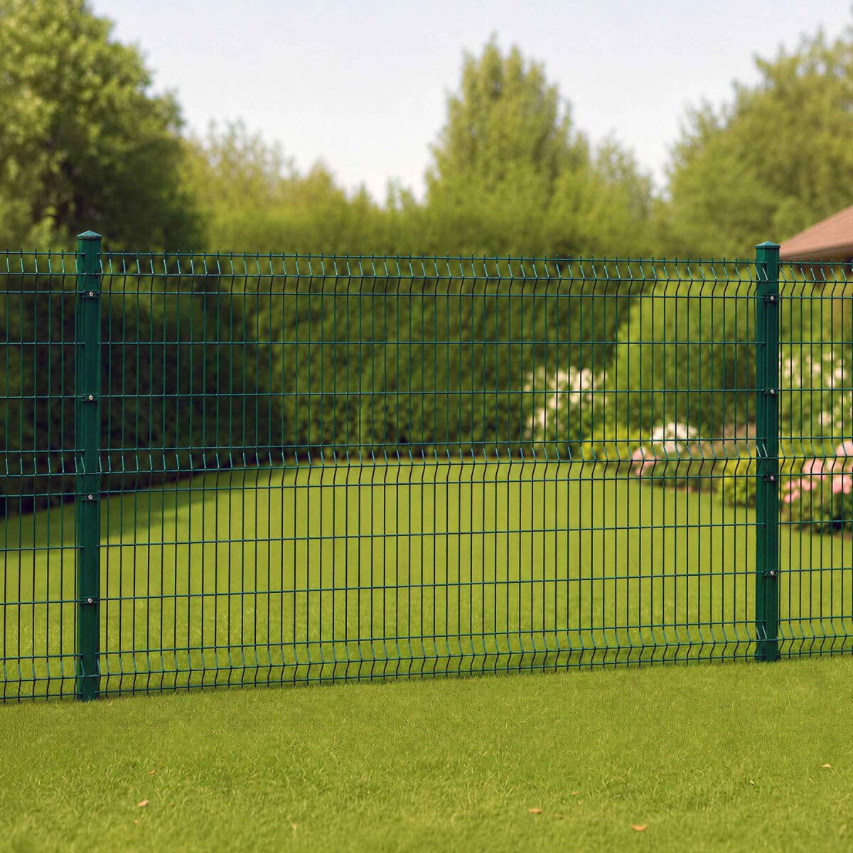 Cerco Reja Perimetral 5 x 1,83 m con Postes y Grampas - Verde 