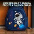 Mochila Escolar Infantil Reforzada Niños 33x24Cm Astronauta Azul Color