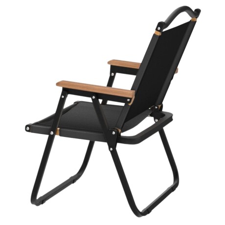 Silla plegable para camping Negro