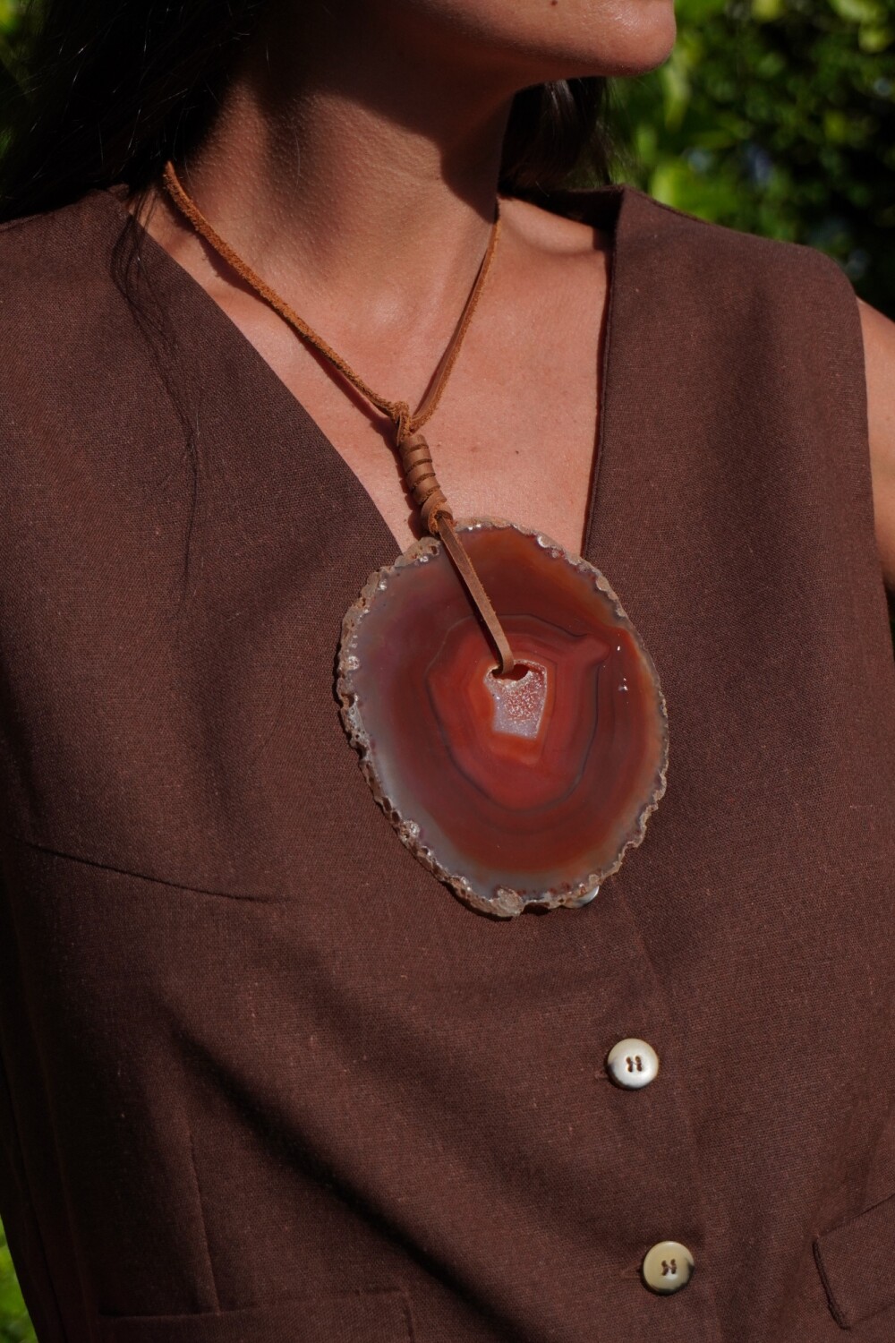 Simple Ágata Necklaces Terracota