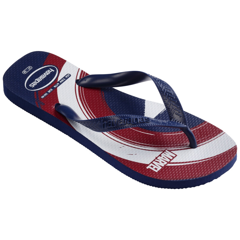 Sandalia de Niños Havaianas Top Marvel Logomania Azul Marino - Azul Marino