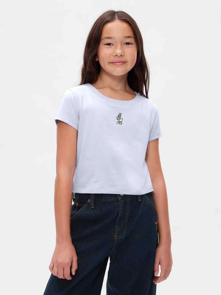 Remera Crop Minnie Niña - Jet Stream Blue 337 