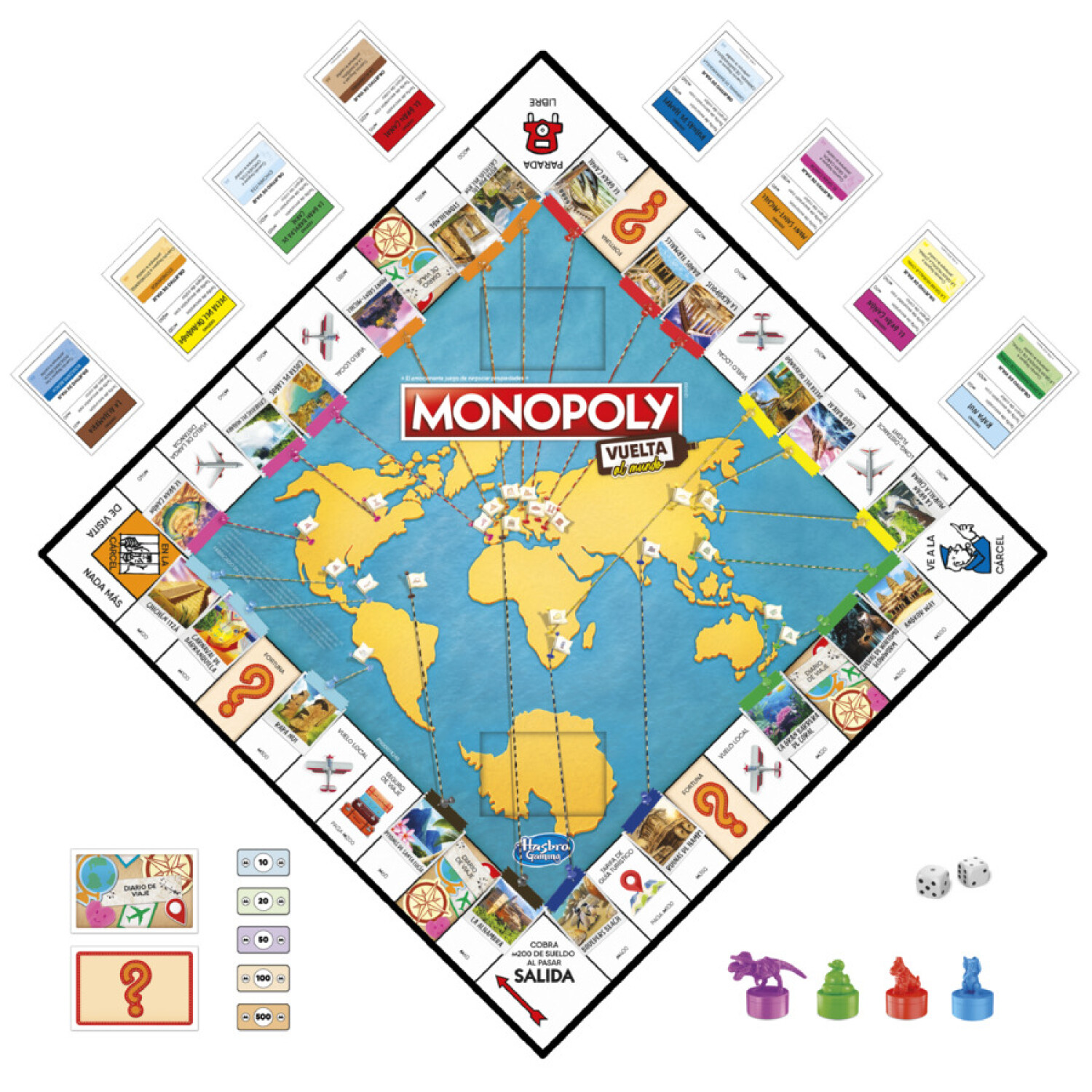 Juego de Mesa Monopoly Vuelta al Mundo - 001 — Universo Binario