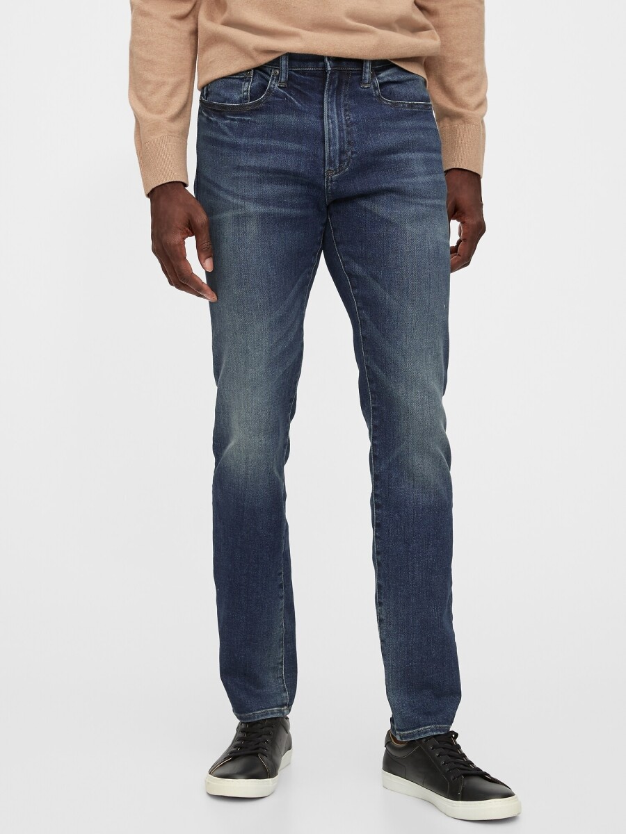 Jean Skinny Soft High Stretch Hombre - Medium Wash 
