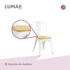 Silla tolix Metálica vintage asiento en madera Silla tolix Metálica vintage asiento en madera