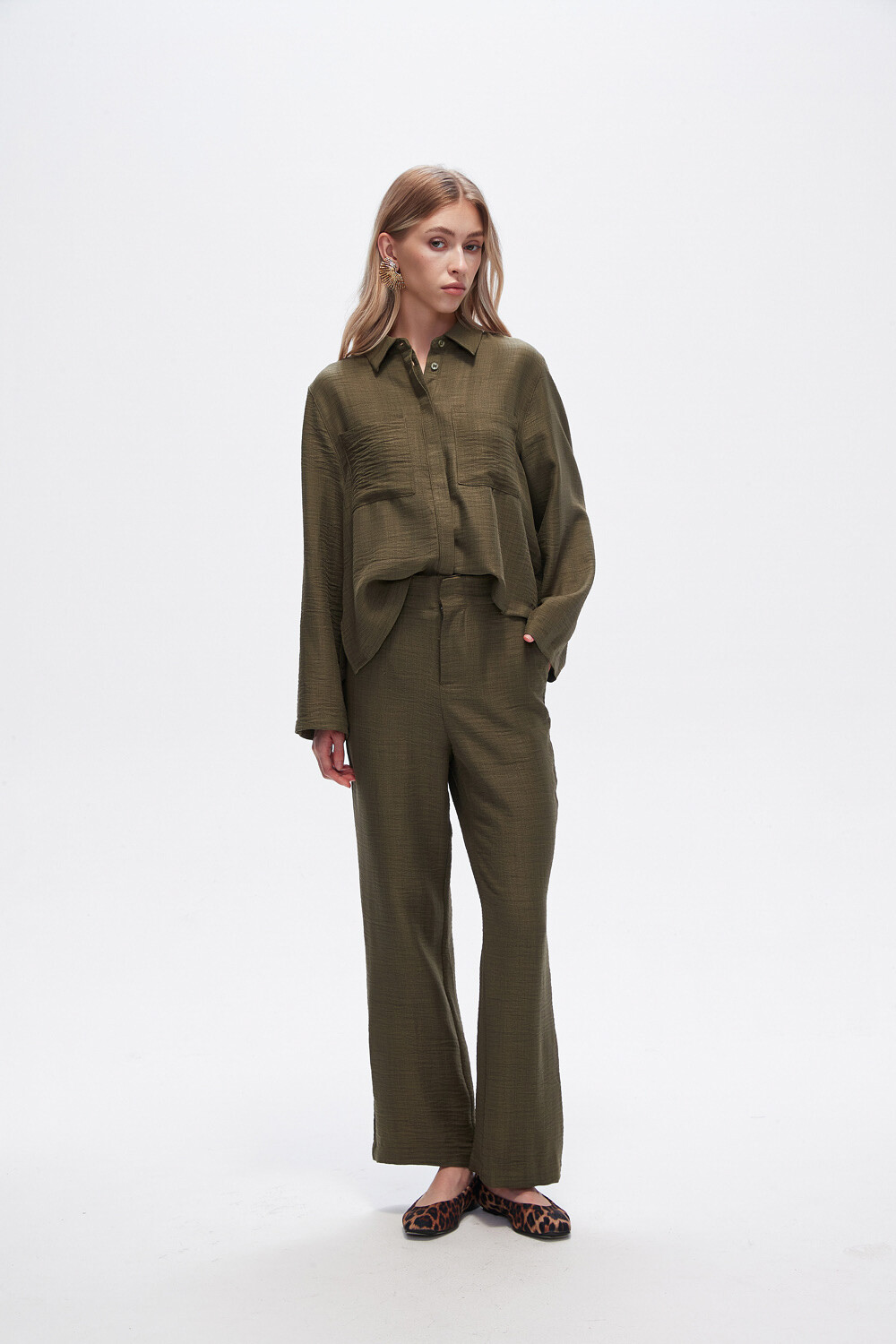Pantalon Remina Verde Oliva Oscuro