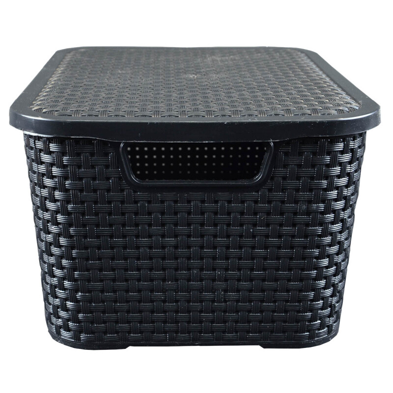 Set x3 Caja ratán 20 lts NEGRO