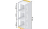 Estantería 1 Puerta 3 Estantes MDF - Petit Estantería 1 Puerta 3 Estantes MDF - Petit