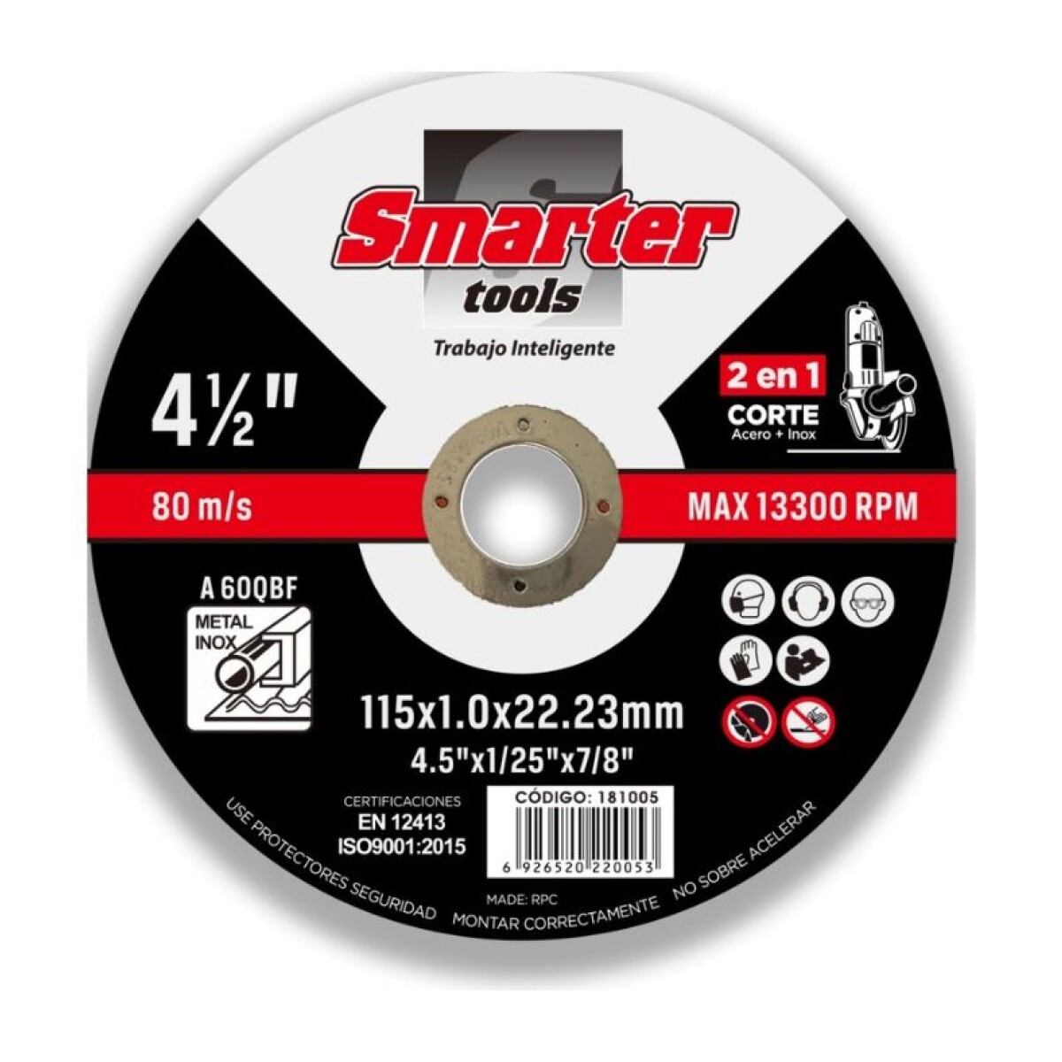 Disco de corte 115x1mm Disco de corte 115x1mm