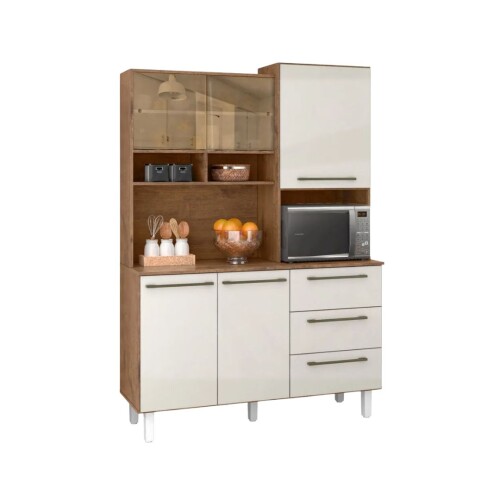 Kit Absoluto de Cocina - 5 puertas 3 cajones Cinamomo/Arena