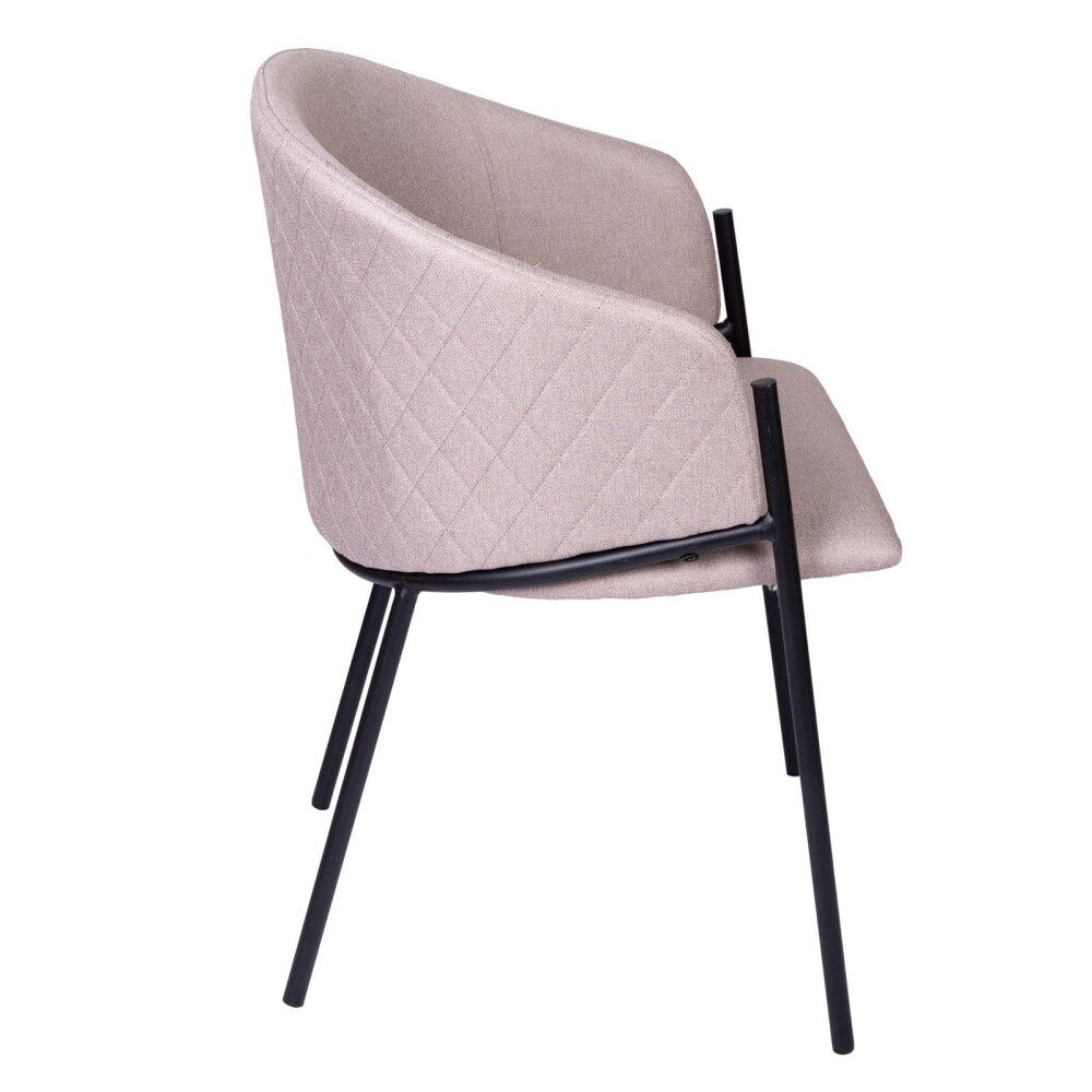 BUTACA DE COMEDOR HIERRO-Y-TELA NATURAL-BEIGE AURORA