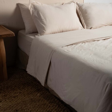 SET FUNDA NÓRDICA KING POLIESTER NATURAL-BEIGE PREWASHED ARENA