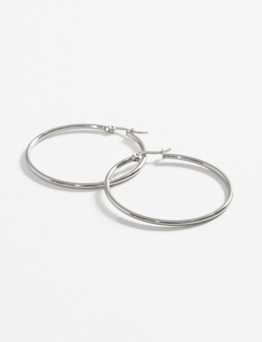 Aros acero extra large - plateado 