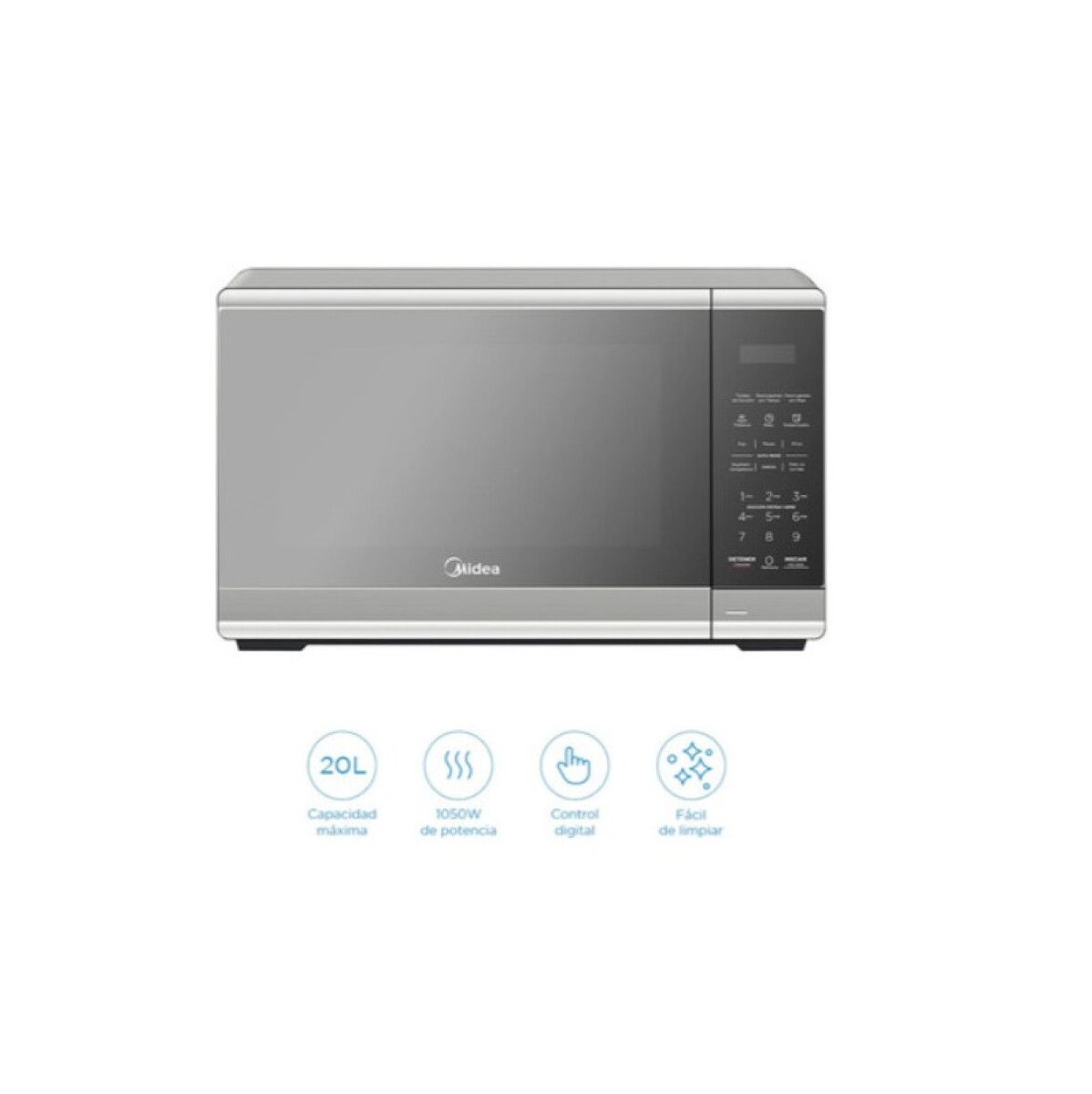 MICROONDAS MIDEA 20 LTS. SIN GRILL GRIS 