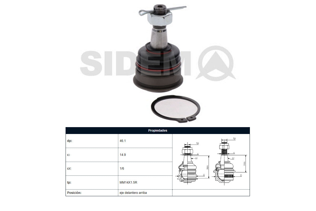 Rotula Del Nissan D23 - Frontier - Np300 15-25 Der/Izq Rotula Del Nissan D23 - Frontier - Np300 15-25 Der/Izq